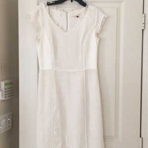 Rebecca Taylor white tweed dress